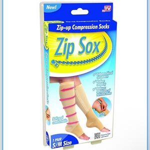 Beige Compression Zip Sox size S/M. Fit Men’s shoe size 7-9